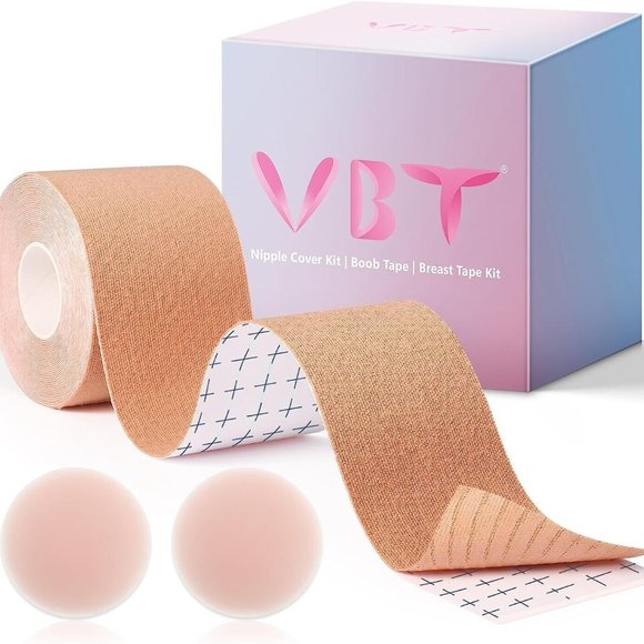 VBT Boob Tape, Breast Lift Tape, Body Tape for Breast Lift w 2 Pcs  NEW OPEN BOX - Picture 1 of 1